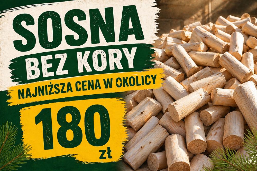 Drewno kominkowe opałowe SOSNA DĄB ZRZYNA transport gratis