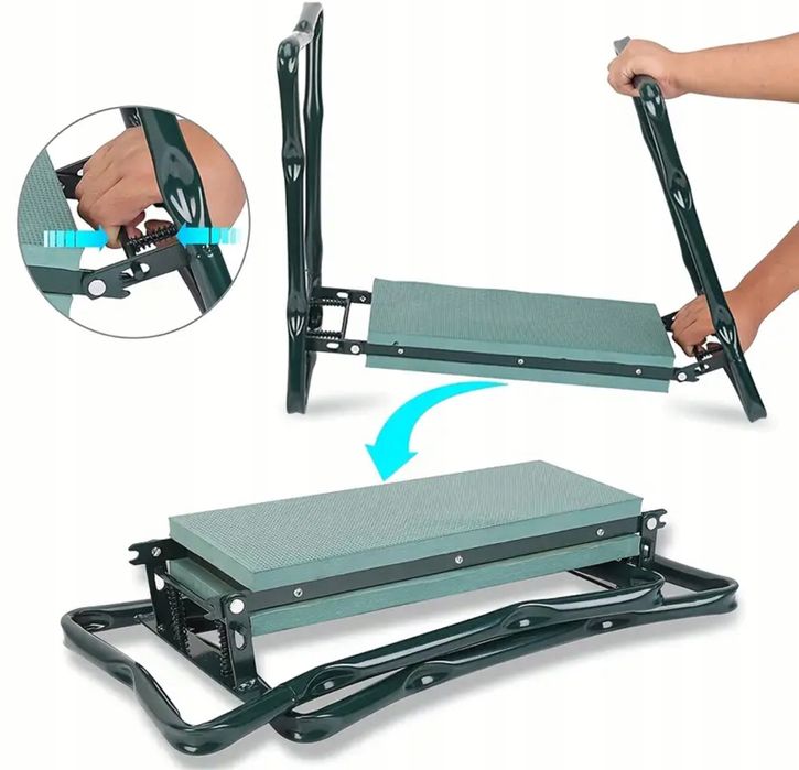 Taboret Klęcznik Ogrodowy Wielofunkcyjny Krzesło Składane Organizer