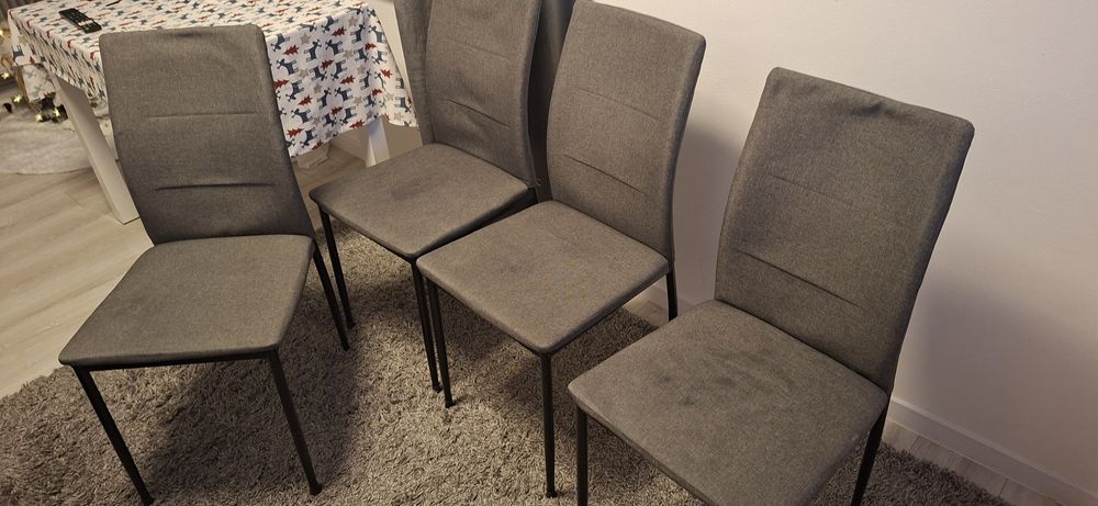 Krzesła 4szt stan dobry szare