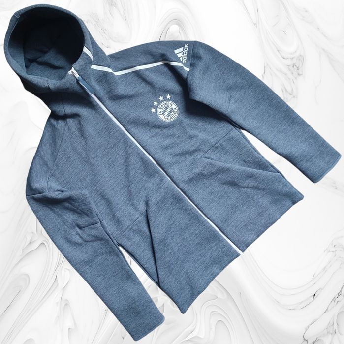 Зіп-худі Adidas ZNE FCB logo light navy grey (Розмір S)