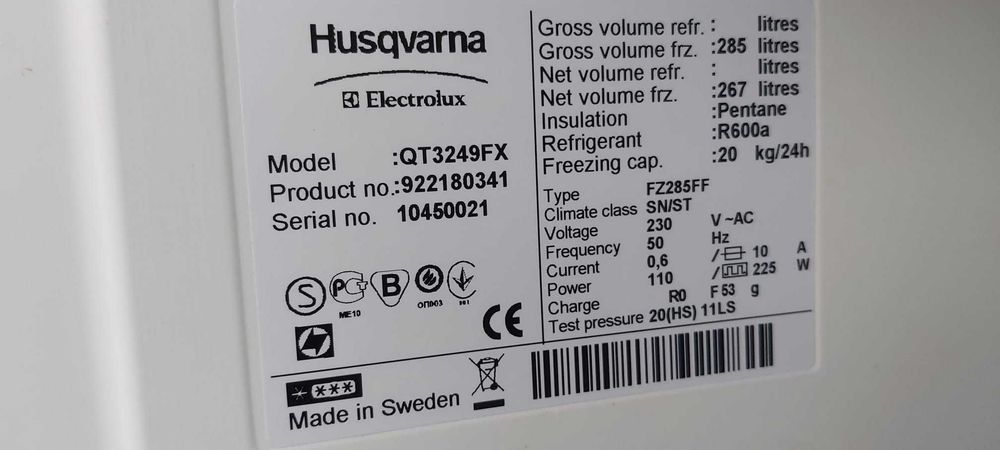 Zamrażarka ELEKTROLUX no frost