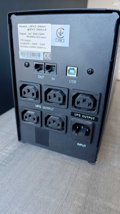 ДБЖ (UPS) Powercom BNT-2000AP — 2000VA / 1200W