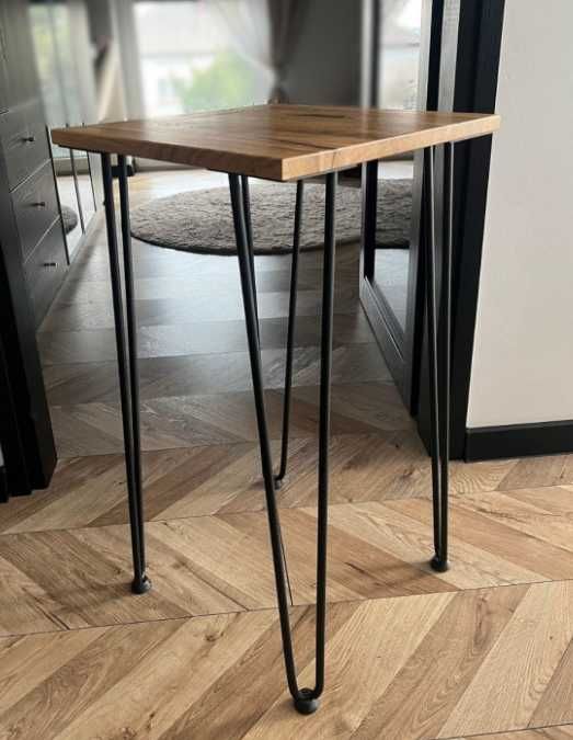 Stolik kawowy PROPOS  rustykalny 40CM X 40CM X 72CM LITE DREWNO