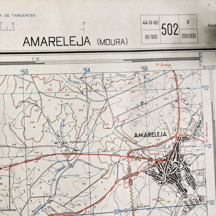 Lote de 10 cartas militares de Portugal
