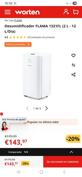 Desumidificadores como novo. Entrega e. REBOLEIRA OU AEROPORTO GALP
