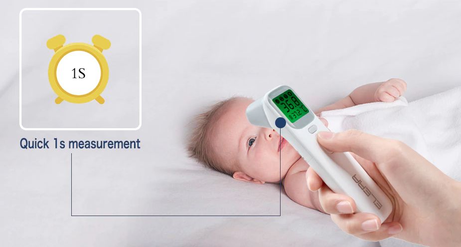 Termómetro infravermelhos digital para Crianças, Adultos e Ambiente