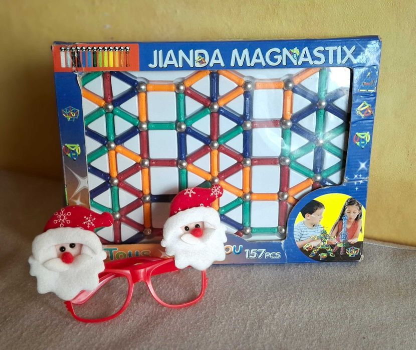 Klocki konstrukcyjne magnetyczne, 157 elementów