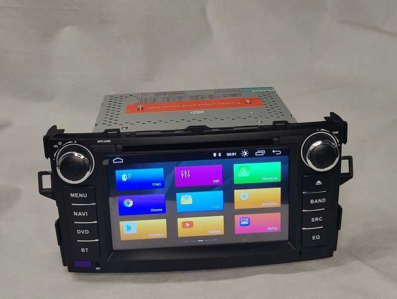Toyota Auris 2008 a 2012 Rádio Android CarPlay GPS DVD 2 DIN