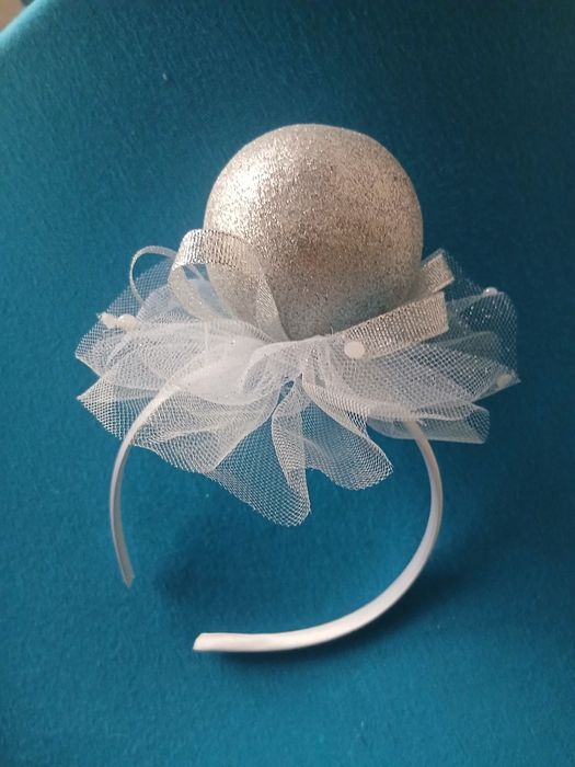 Обруч , ободок на новый год хлопушка , игрушка , жемчужинка , бусинка