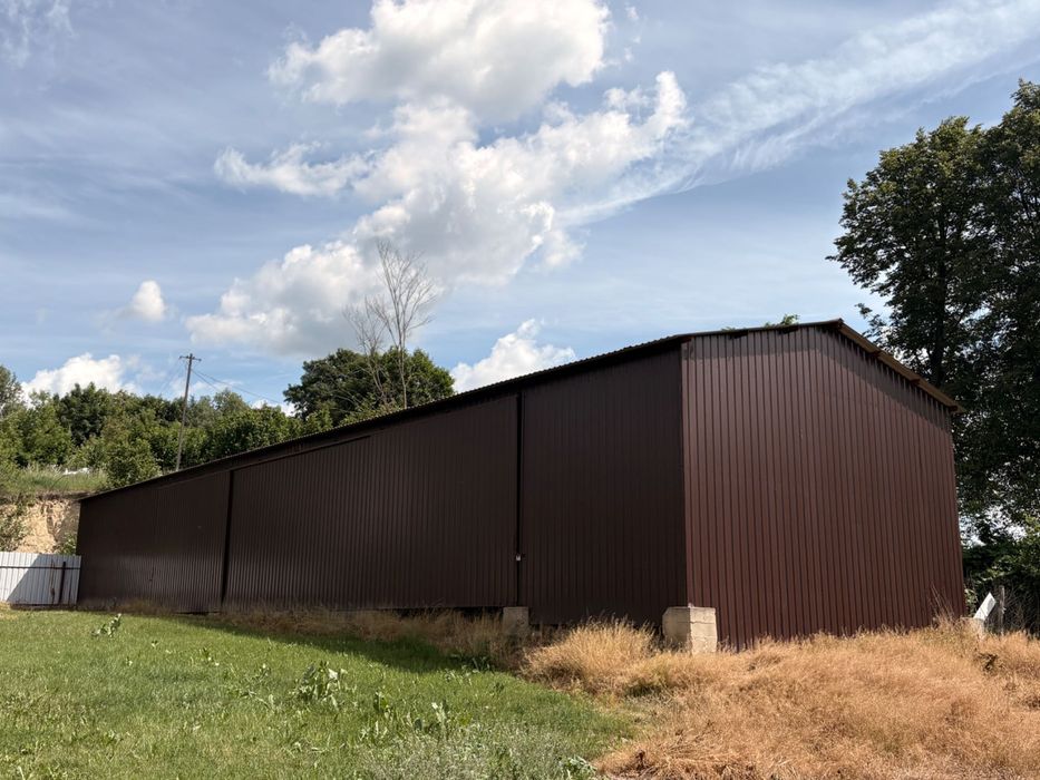 Hala stalowa 8×30 m (240 m²) | 2 bramy | Projekt | Do demontażu