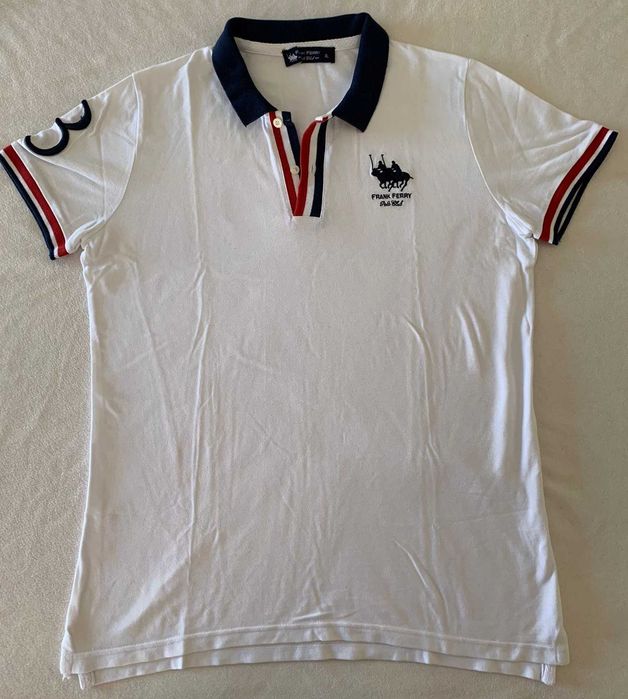 Polo Frank Ferry branco Tamanho XL