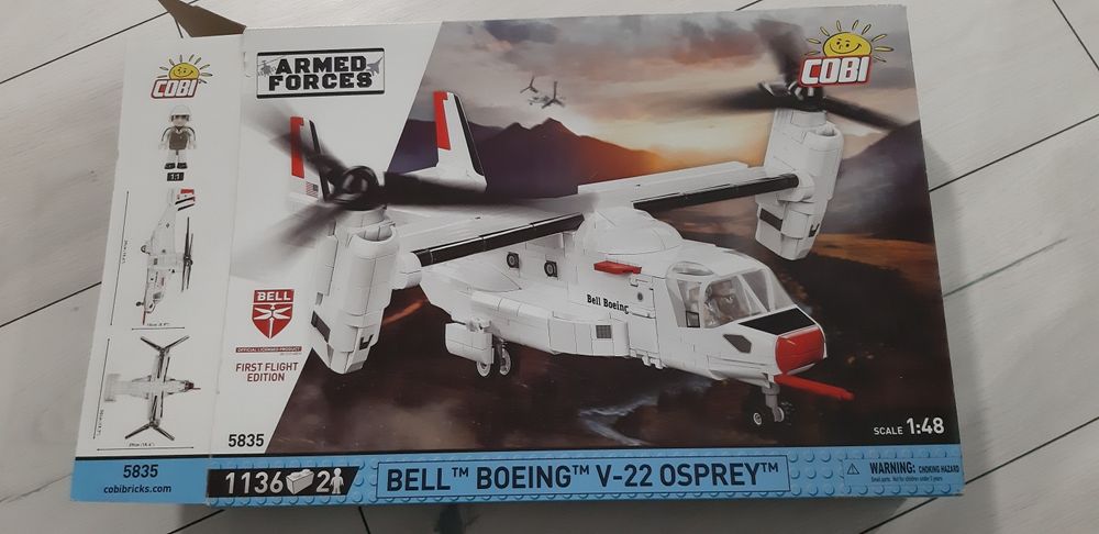 COBI Set Costruzioni Bell Boeing V-22 Osprey – 1090 Pezzi In Scala 1:48 Con Figure – Modello Licenza Ufficiale