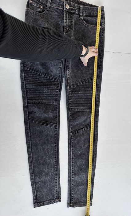 Spodnie jeansowe marmurkowe szaro-czarne Gemello M/38 #1957