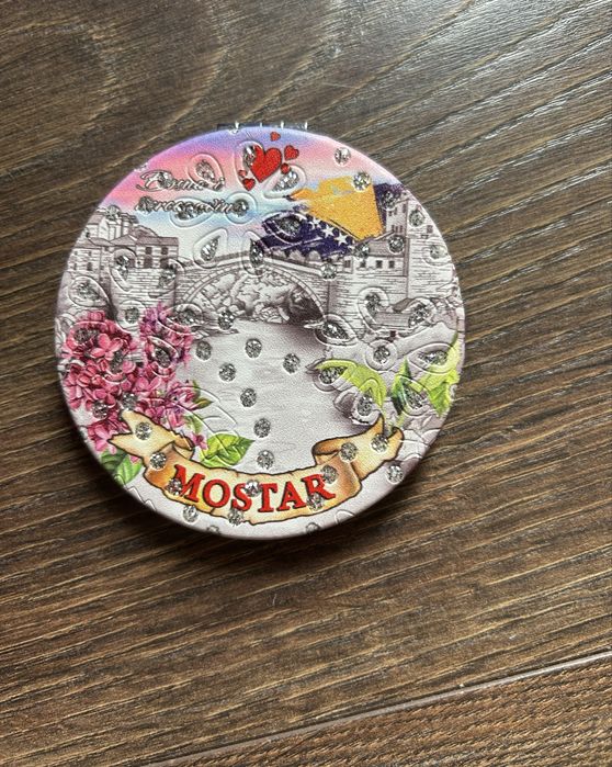 Podwójne lusterko kieszonkowe (kompaktowe) do torebki Mostar