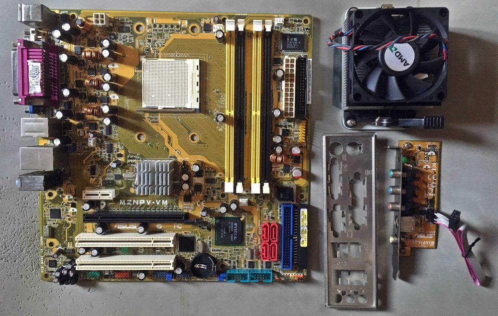 Motherboard ASUS M2NPV-VM (AM2/AM3) para reparação nos 12v.