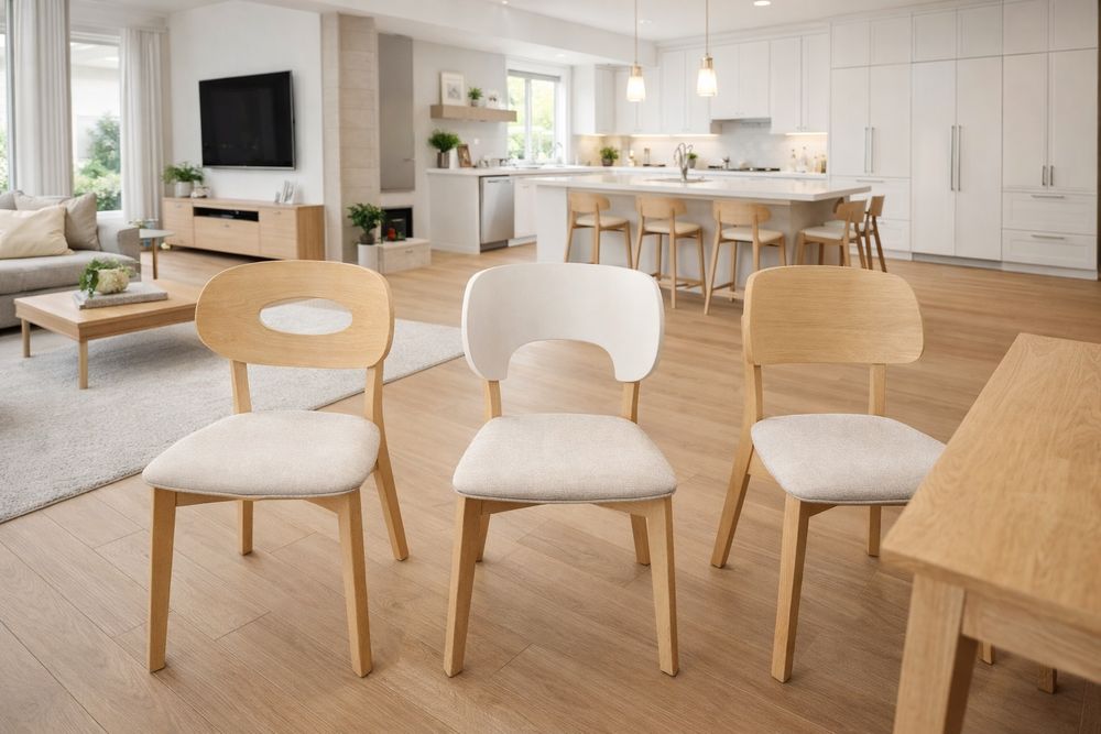 Zestaw 4 szt.Drewnianych Krzeseł Oslo