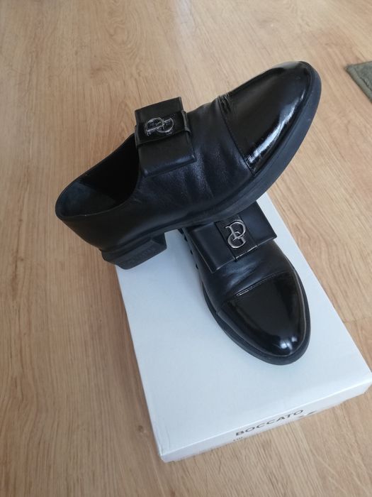 Buty Boccato r 36 skóra naturalna, loafersy półbuty, lordsy