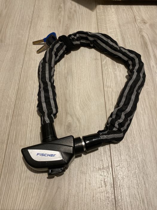 Zapięcie rowerowe łańcuch Fischer 80 cm 8 mm, z odblaskiem