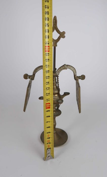 lamparina de azeite antiga em latao / bronze