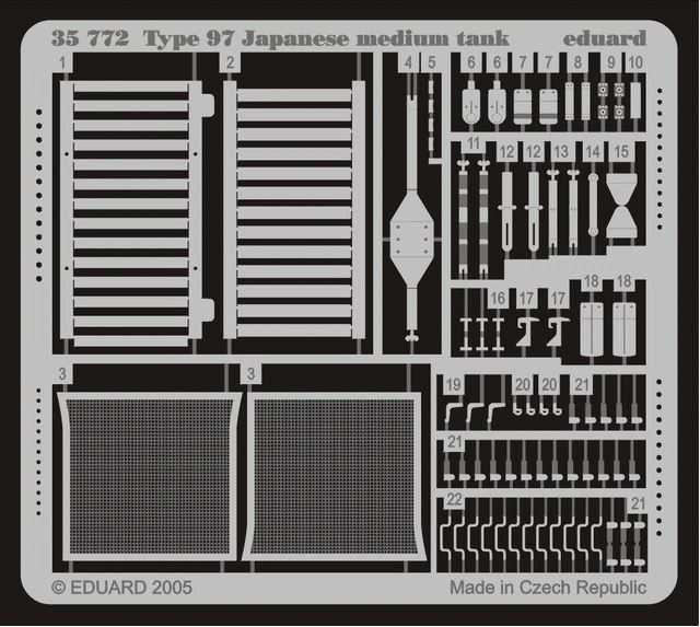 1/35Tamiya Nr.35075 Jp Med.Tank Type 97 Chi-Ha+Eduard+EurekaXXL+Vision