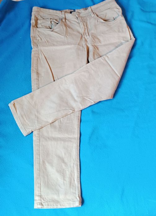 Spodnie jeans piaskowe sinsay 34