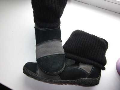 Ботинки сапожки угги зимн слипоны нат замш нат кожа стопа 23,5 см