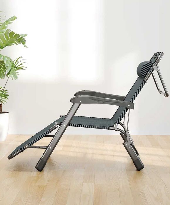 Розкладне крісло шезлонг садовий із подушкою WCG FCB-S01PP