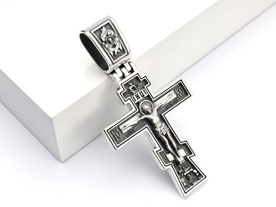 Серебряный крест ПРАВОСЛАВНЫЙ (арт 01) 27.6 грамма