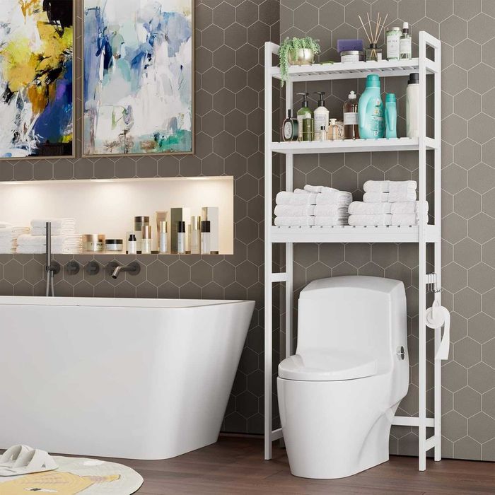 Nowy regał łazienkowy /szafka /półka na pralkę /stojak /bambus !A3267!