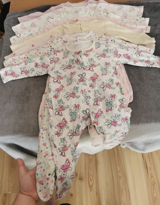 Pajace do spania dla dziewczynki 8 sztuk