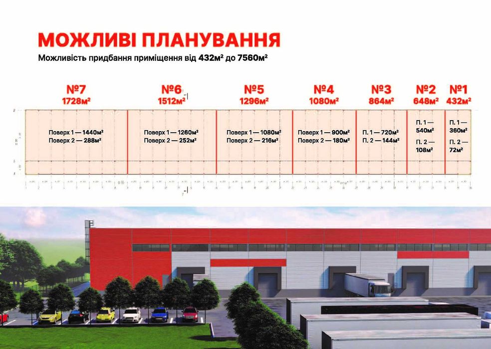 Продаж складу "B" класу. Площа від 800 до 8000 кв. м..Бровари.
