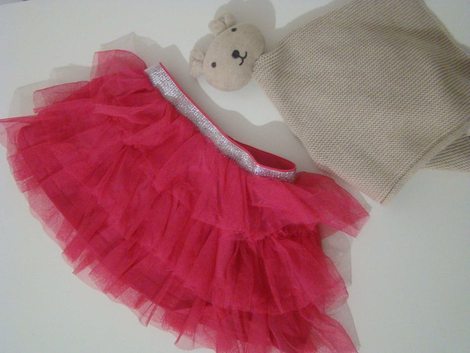 SINSAY fox&bunny spódniczka różowa tiulowa r. 86 cm 12-18m.