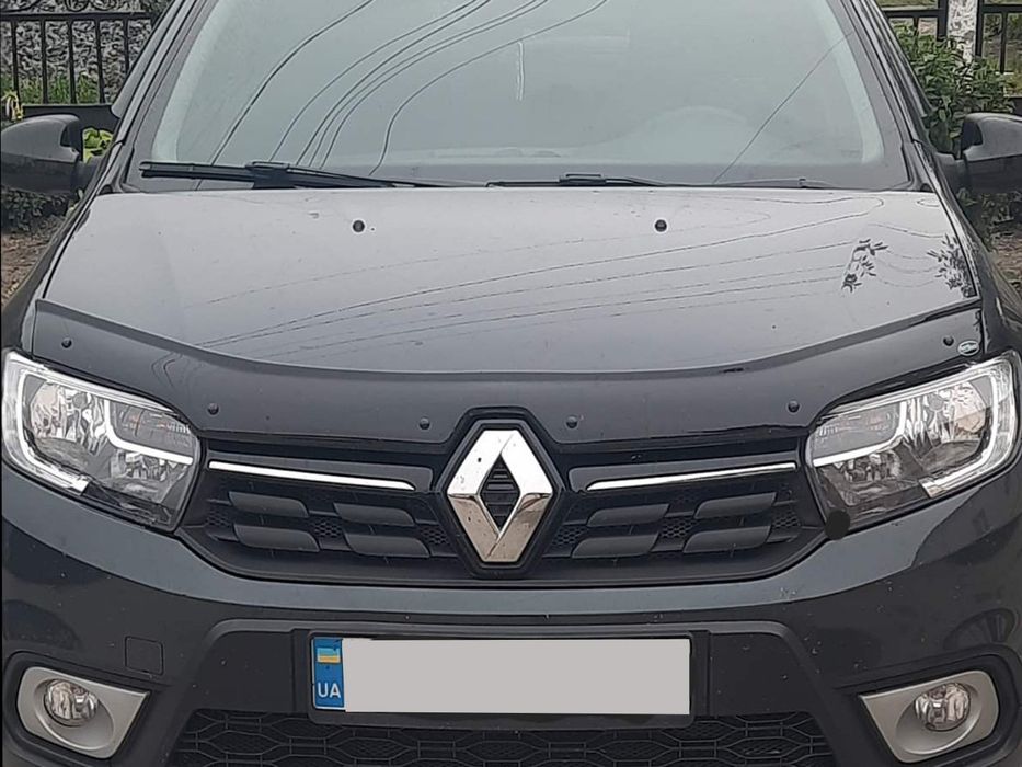 Renault Sandero 2013-2022 рр. Дефлектор капоту (EuroCap)