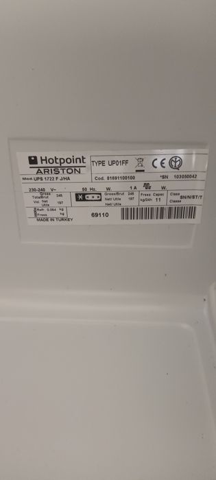 Gavetas de Arca congeladora  Ariston