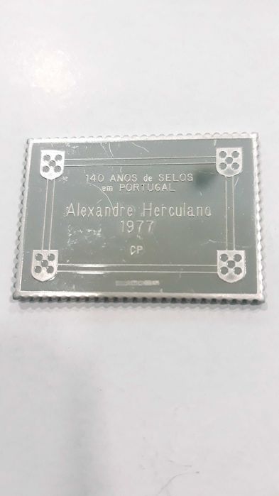 Selo em prata.  Alexandre Herculano.