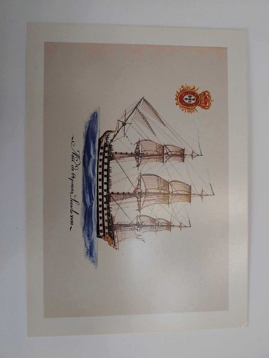 Colecção de 6 postais - Navios dos séculos XV a XIX
