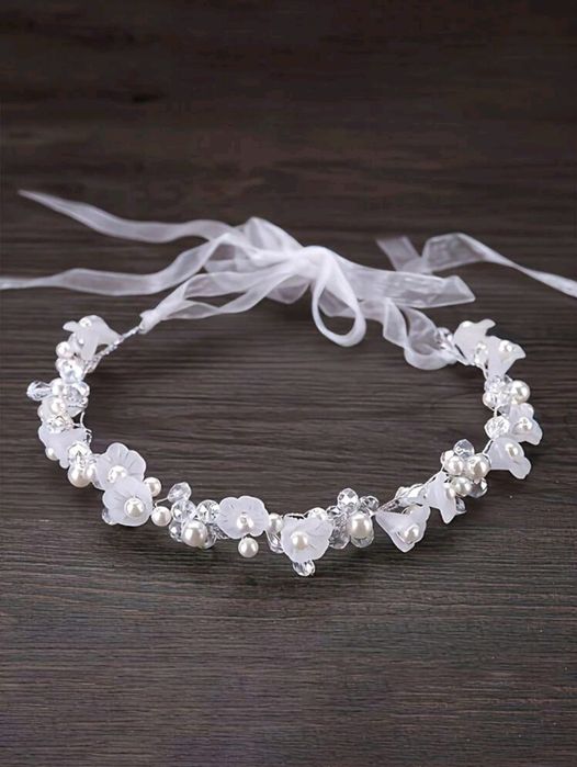 Wianek wianuszek opaska boho perełki