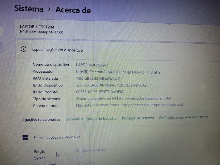 Pc portátil em bom estado