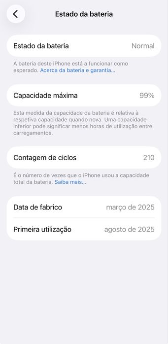 Iphone 16 pro bateria 99 %_