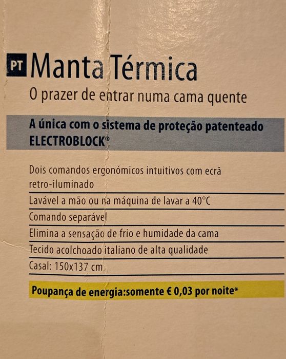 Manta térmica elétrica Imetec