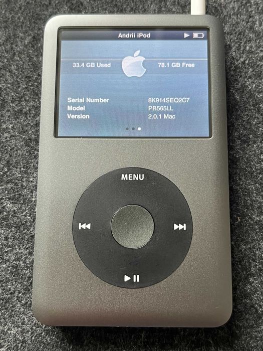 iPod Classic 6.5 Gen 120GB Black (Капсула часу, 57 год HDD, 0 битих кластерів)