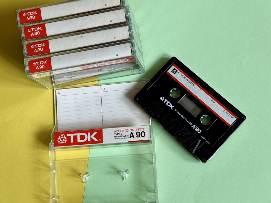 TDK A90 kaseta magnetofonowa - zestaw 5 sztuk