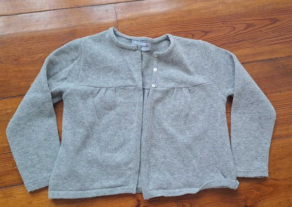 Casaco malha cinzento Maria Lisboa 8 anos