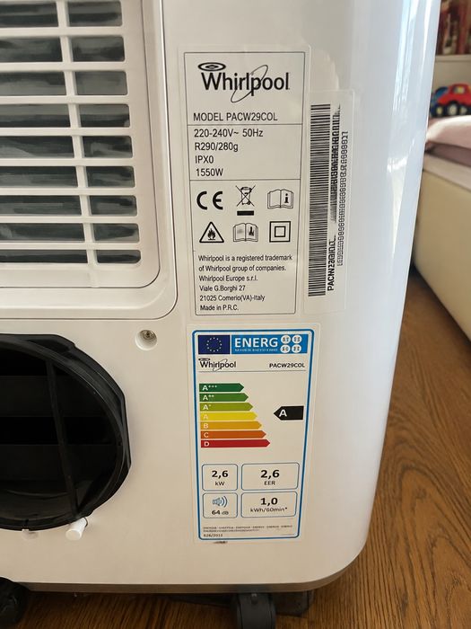 Klimatyzator przenośny Whirlpool – sprawny, gotowy do pracy