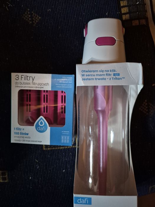 Dafi solid butelka filtry zestaw duży Nowa różowa czysta woda zdrowie