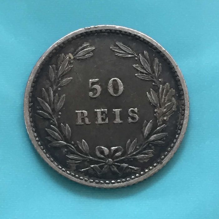 50 Réis 1880 - D. Luiz I - prata