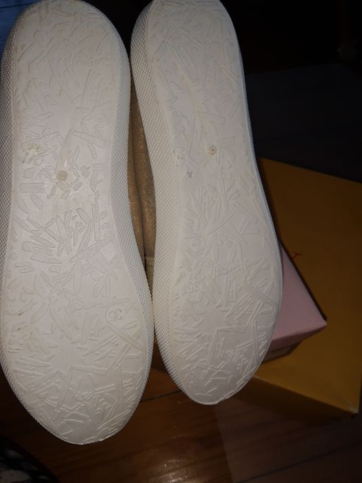 Złote balerinki nowe