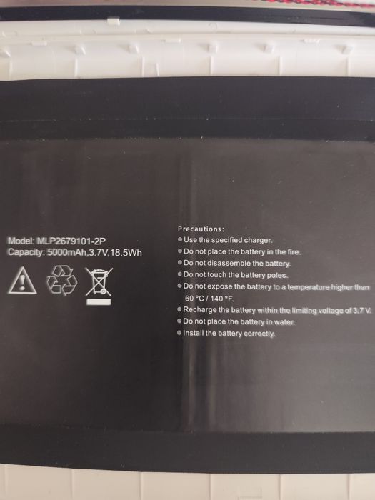 Tablet para peças