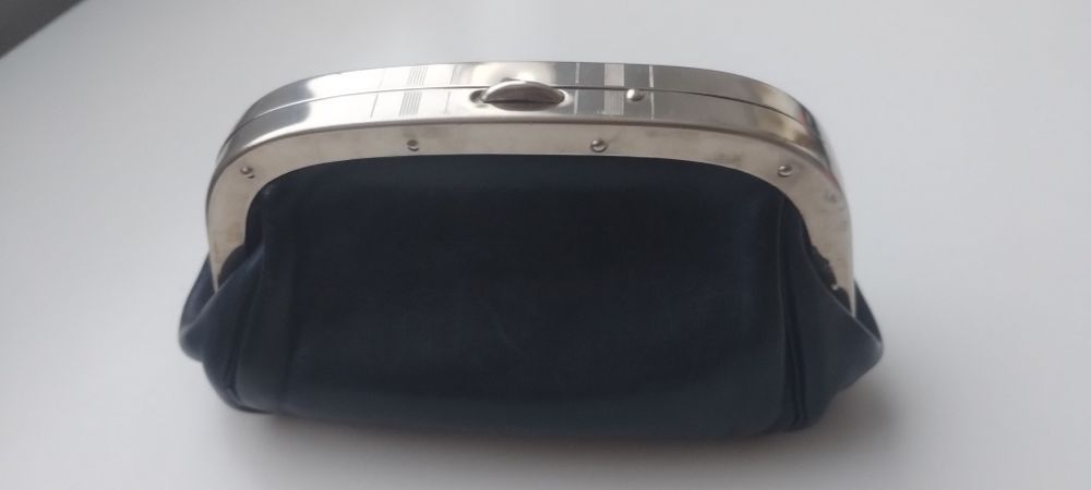 Кожаный Тёмно-синий кошелёк