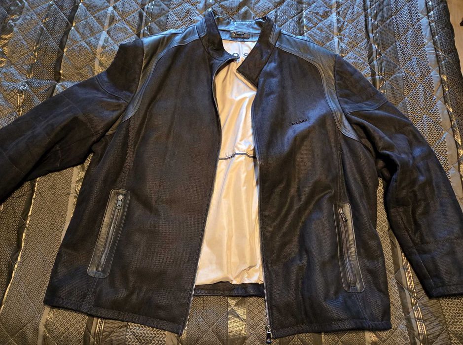 Kurtka skórzana męska XXL czarna Carlo Sarti